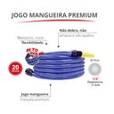 Ver imagem 2 de Jogo Mangueira Trançada Siliconada Premium Bitola 1/2'' Espessura 2mm Rolo 20 Metros Durín
