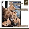 Quadro Decorativo Familia Leão 005 Moldura em Madeira com Vidro 30x42cm - 4
