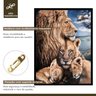 Quadro Decorativo Familia Leão 005 Moldura em Madeira 30x42cm - 5