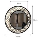 Ver imagem 3 de Espelho decorativo de parede redondo com moldura Premium Atenas Dourado