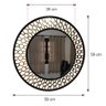 Espelho decorativo de parede redondo com moldura Premium Atenas Dourado - 3