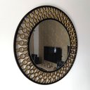 Ver imagem 5 de Espelho decorativo de parede redondo com moldura Premium Atenas Dourado