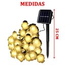 Ver imagem 2 de Grinalda Cordão Luzes Solares Jardim Rosas Dourada 20 Leds