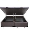 Cama Báu Box Base Queen Bipartido Sintético Marrom com Pistão a Gás. - 2