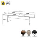 Ver imagem 3 de Mesa de Reunião 8 Pessoas 2,70m Preta 2 Caixas de Tomadas F5