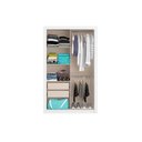 Ver imagem 5 de Guarda Roupa Solteiro 2 Portas de Correr e 2 Gavetas Vivacce 835 Flex Freijo ou Freijo C/ Cinza -