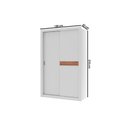 Ver imagem 4 de Guarda Roupa Solteiro 2 Portas de Correr e 2 Gavetas Vivacce 835 Flex Freijo ou Freijo C/ Cinza -
