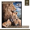 Quadro Decorativo Familia Leão 005 Moldura em Madeira com Vidro 60x80cm - 6