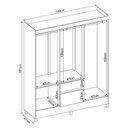 Ver imagem 3 de Guarda Roupa Casal Flash 2 Amêndola Touch Off White – Demóbile