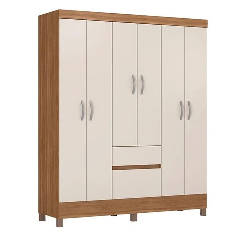 Guarda Roupa Casal Flash 2 Amêndola Touch Off White – Demóbile