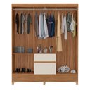 Ver imagem 4 de Guarda Roupa Casal Flash 2 Amêndola Touch Off White – Demóbile