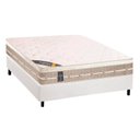 Ver imagem 1 de Cama Box Casal: Colchão Molas Bonnel Castor Tecnopedic Premium + Base CRC Suede Branco(138x188)