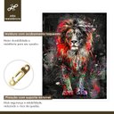 Ver imagem 5 de Quadro Decorativo Leão Colorido 006 Moldura em Madeira com Vidro 30x42cm