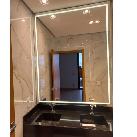 Espelho com Luz de Led 80x70 Touch Screen Branco Frio