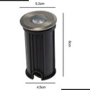 Ver imagem 2 de Balizador Jardim Solo Spot Led 2w 3000k Bivolt Ip67 Facho Intenso Branco Quente em Aço Inox