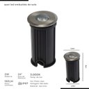 Ver imagem 4 de Balizador Jardim Solo Spot Led 2w 3000k Bivolt Ip67 Facho Intenso Branco Quente em Aço Inox