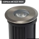 Ver mais imagens de Balizador Jardim Solo Spot Led 2w 3000k Bivolt Ip67 Facho Intenso Branco Quente em Aço Inox