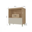 Ver imagem 2 de Balcão Forno 1 Gavetas Marquesa 80cm 100 MDF
