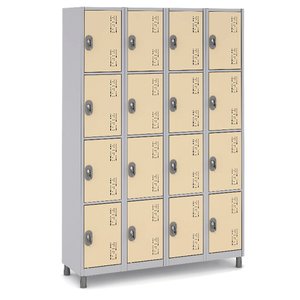 Armário Guarda Volumes de Aço 16 Portas Cores Diversas Cor:bege