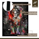 Ver imagem 4 de Quadro Decorativo Leão Colorido 006 Moldura em Madeira 40x60cm