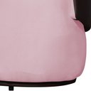 Ver imagem 3 de Namoradeira Beatriz Suede Rosa Composê Corino Marrom - Vallisa Decor