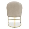 Cadeira Poltrona de Jantar Bela Suede Base Metálica Industrial Dourado - Pallazio - 5