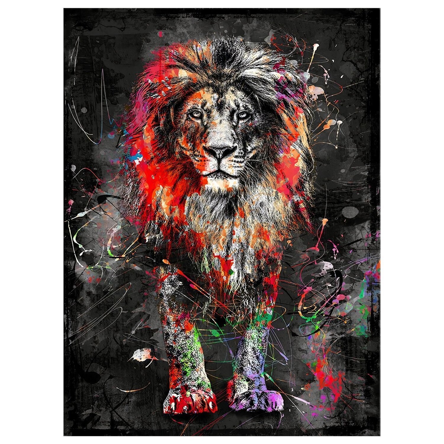 Quadro Decorativo Leão Animal 006 40x60 - 9