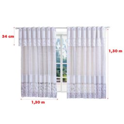 Cortina de Renda para Cozinha 2,60m X 1,30m - 2