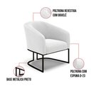 Ver imagem 3 de Cadeira Sala de Jantar Industrial Preto Kit 2 Stella Bouclê D03 - D’Rossi