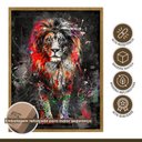 Ver imagem 7 de Quadro Decorativo Leão Colorido 006 Moldura em Madeira 40x60cm