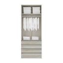 Ver imagem 2 de Guarda-roupa Solteiro Luciane 2 Portas 4 Gavetas Prime Plus 90 Cm