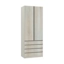 Ver imagem 1 de Guarda-roupa Solteiro Luciane 2 Portas 4 Gavetas Prime Plus 90 Cm