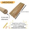 Vareta De Madeira Artesanato Marfim Lisa 6mm X 1m 10 Unid - 3