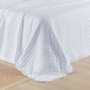 Ver imagem 3 de Cobre Leito Casal Micropercal 200 Fios com Babado Malvinni Branco - 3 Peças