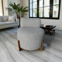 Ver imagem 7 de Poltrona Decorativa Mônaco Bouclé Cinza Claro