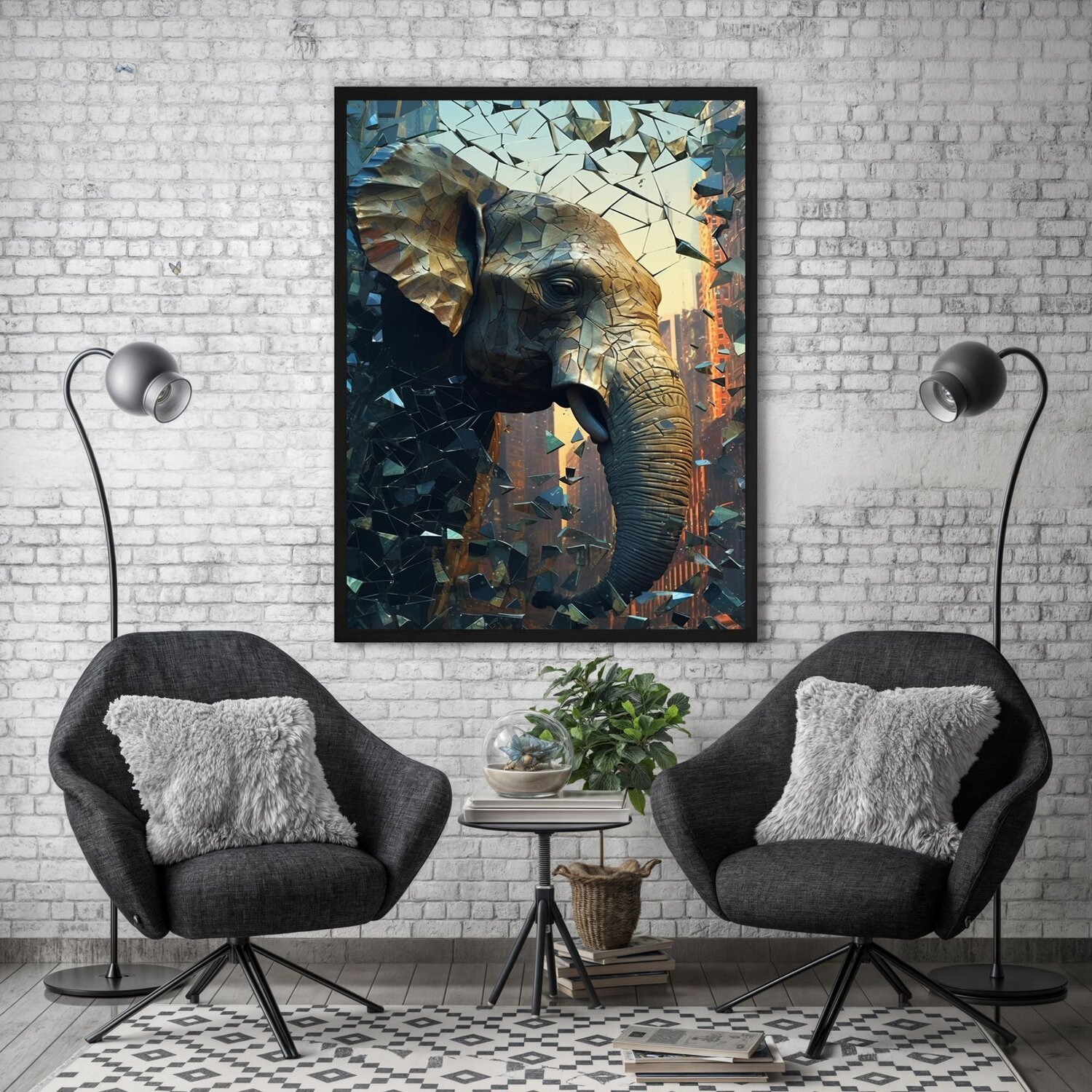 Quadro Decorativo Elefante Animal 007 30x42 - 3