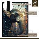 Ver imagem 4 de Quadro Decorativo Elefante Abstrato 007 Moldura em Madeira 30x42cm