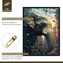 Ver imagem 5 de Quadro Decorativo Elefante Abstrato 007 Moldura em Madeira 30x42cm