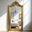 Ver imagem 2 de Espelho Clássico Decorativo Dourado 207x102x8cm