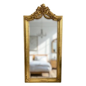 Espelho Clássico Decorativo Dourado 207x102x8cm