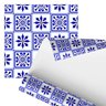 Papel de Parede Adesivo Azulejo Arabesco Azul Retro 2,80m - 1