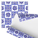 Ver imagem 1 de Papel de Parede Adesivo Azulejo Arabesco Azul Retro 2,80m