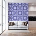 Ver imagem 2 de Papel de Parede Adesivo Azulejo Arabesco Azul Retro 2,80m