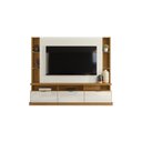 Ver imagem 3 de Painel Home Vigo 2024 P/ Tvs até 70" 3 Portas e Prateleiras P/ Itens - Jequitiba/off White