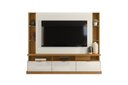 Ver imagem 3 de Painel Home Vigo 2024 P/ Tvs até 70" 3 Portas e Prateleiras P/ Itens - Jequitiba/off White