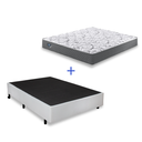 Ver imagem 2 de Cama Box Casal 138x188 com Colchão Molas Ensacadas Ecoflex Courino Linho