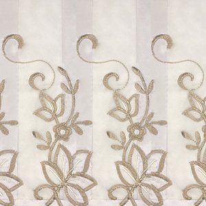 Cortina Voil Bordado com Forro 100% Blackout 2,60 M X 2,30 M Vitti Ambientes Fendi