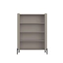 Ver imagem 3 de Cristaleira com 2 Portas 98,5cm Vidro Canelado Pés em Metal Cor:grigio com Preto