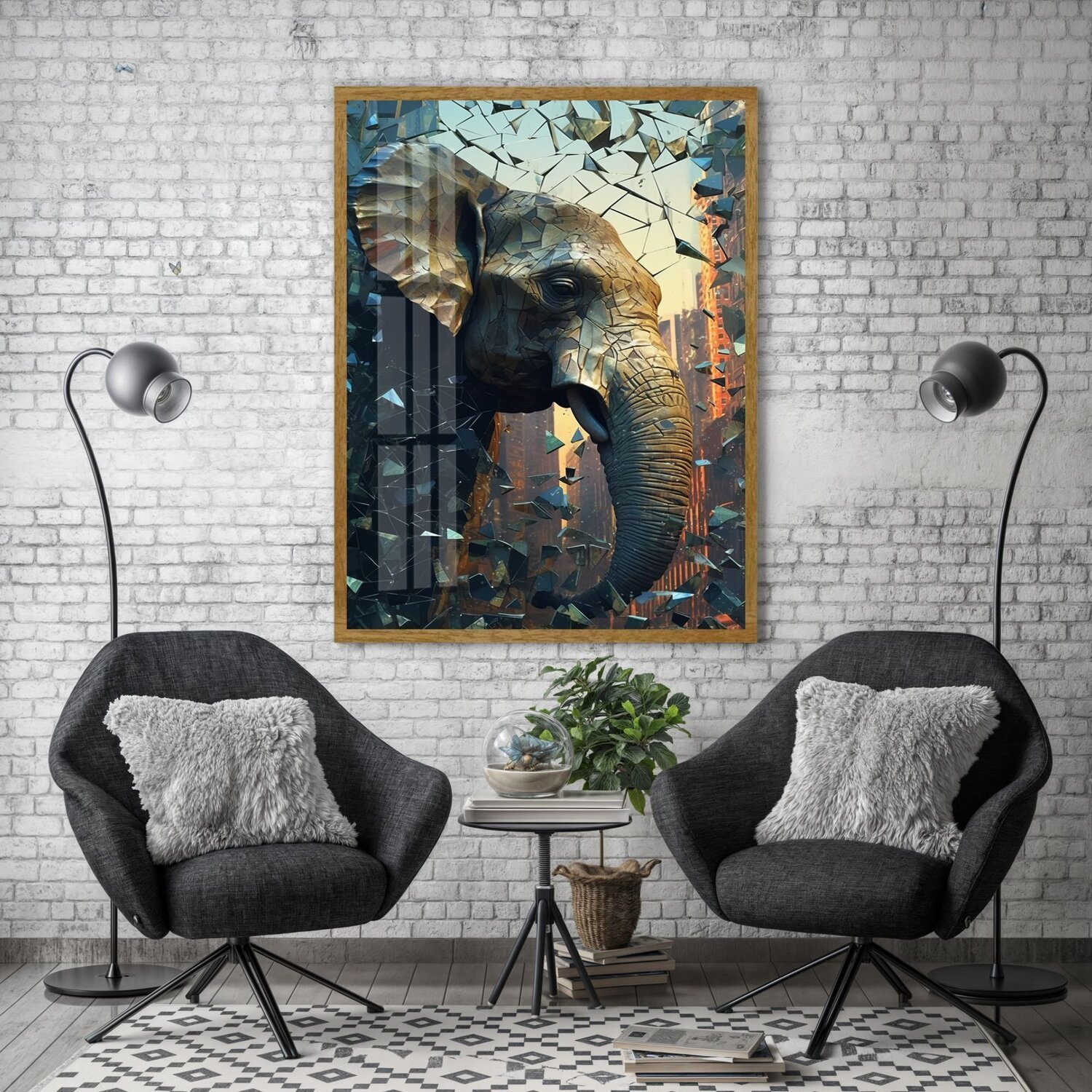 Quadro Decorativo Elefante Animal 007 40x60 - 3
