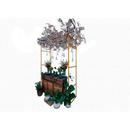 Kit Gazebo + Esteira de Palha Taboa para Decorar Jardins com Flores, 200cm Portátil e Desmontável - 8